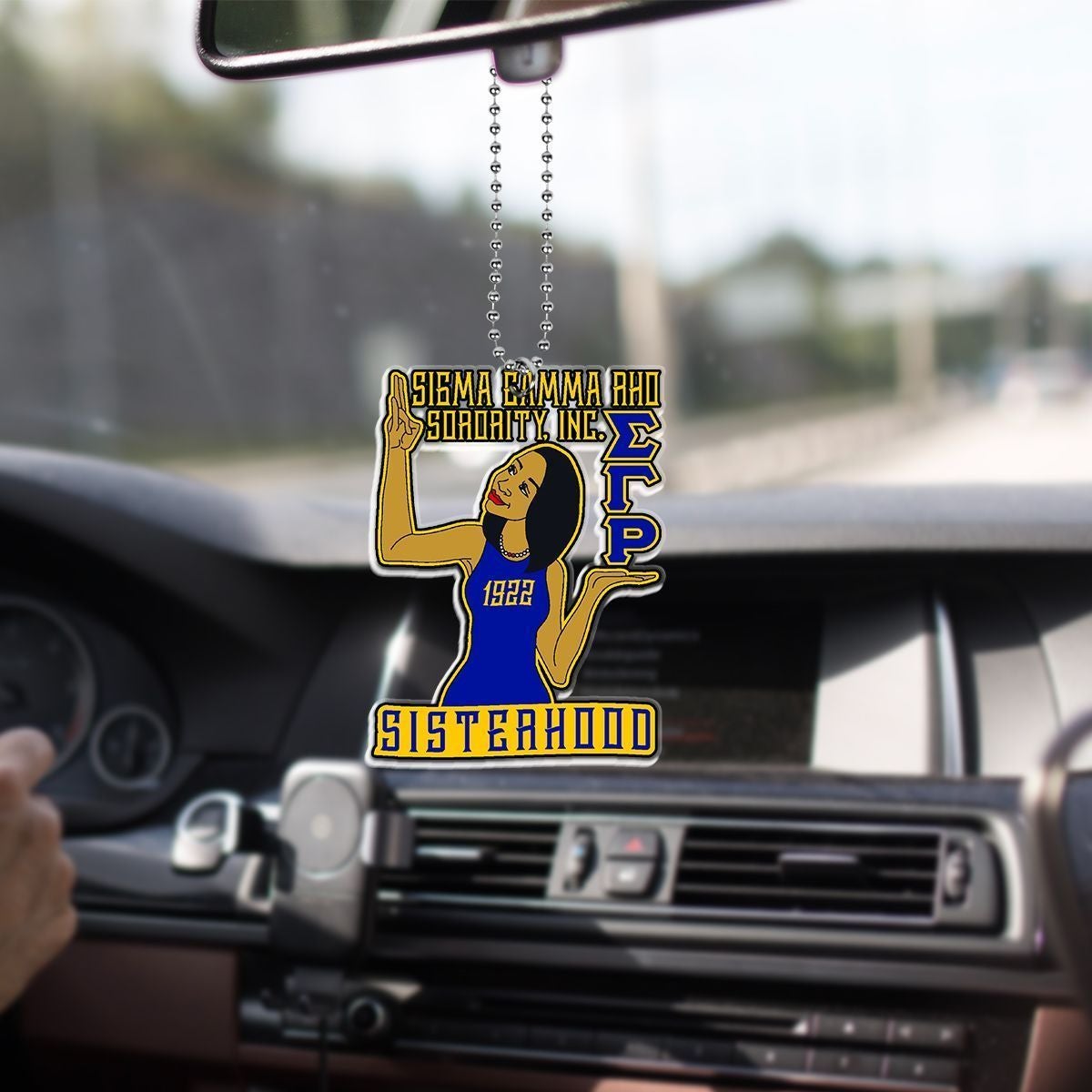 Wonderprint Ornament Sigma Gamma Rho Sisterhood Car Hanging Ornament Lt10