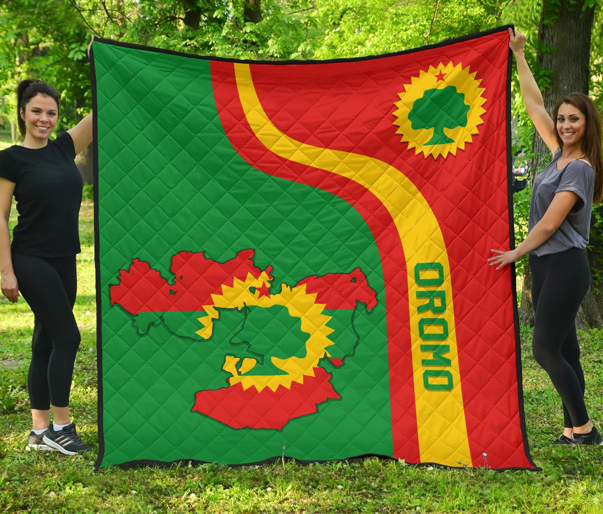 Oromo Flag Maps Premium Quilt A31