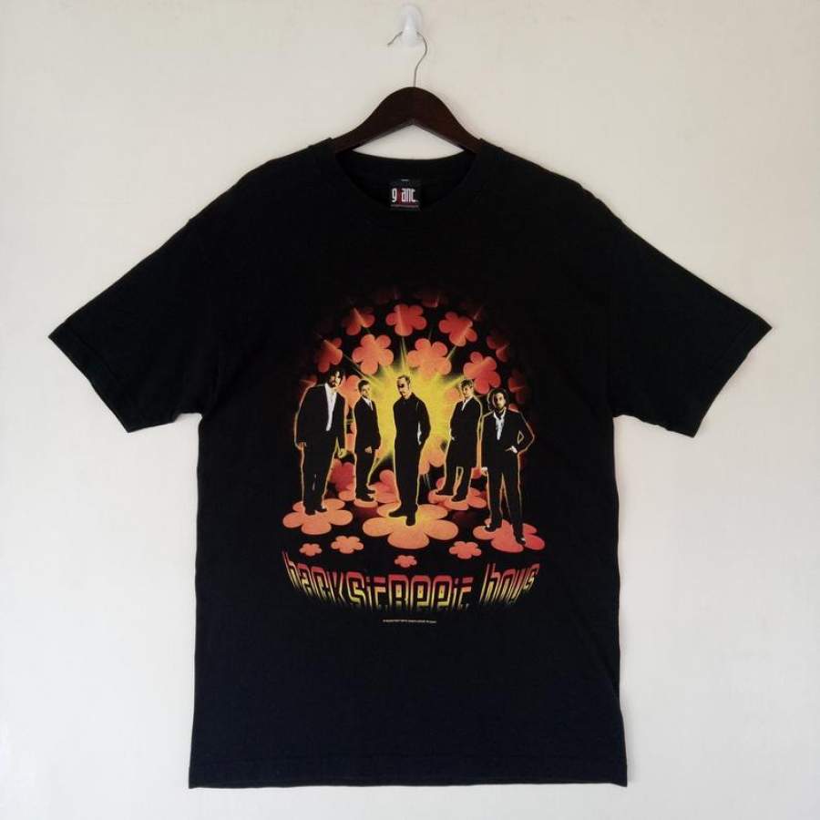 Backstreet Boys Original Band Bsb Pop Dance Hip Hop Rap Black and Blue World Tour T-shirt