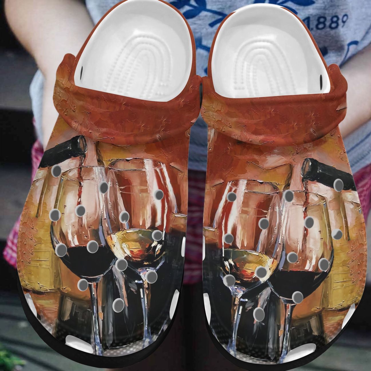 Wine Personalized Clog, Custom Name, Text, Color, Number Fashion Style For Women, Men, Kid, Print 3D 3D