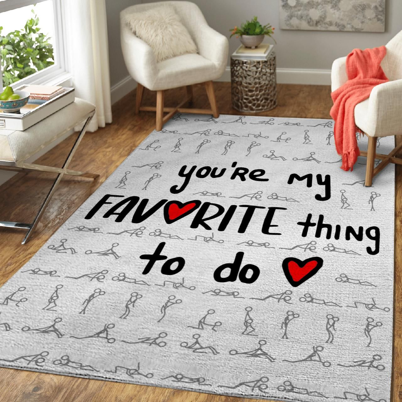 You’Re My Favorite Thing To Do Couple Valentine Area Rug