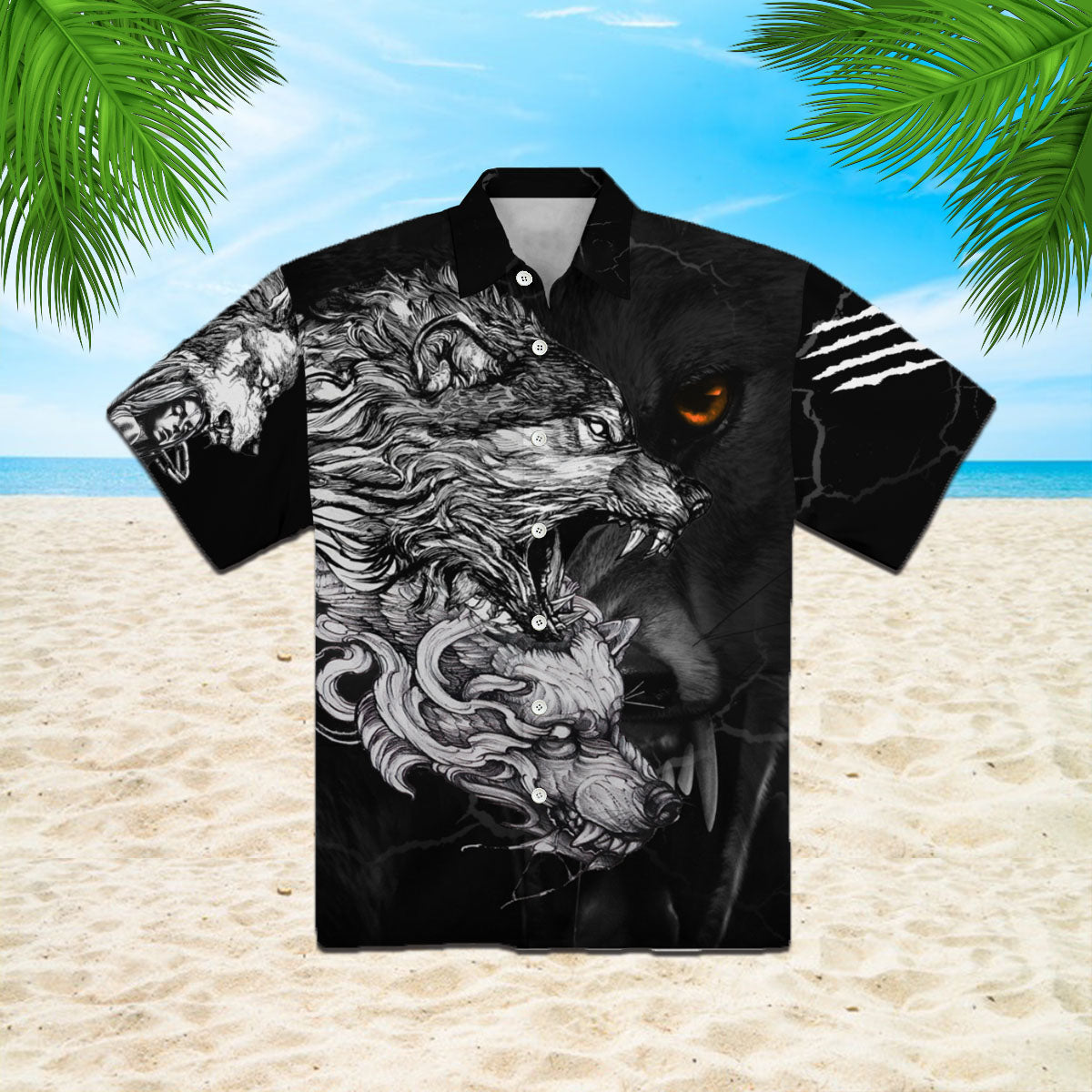 Wolf Tattoo Hawaii Shirt For Men Women Ha26112