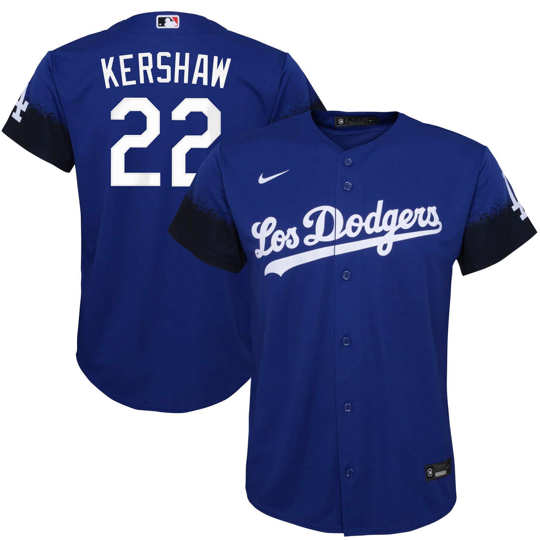 Youth Los Angeles Dodgers Clayton Kershaw Royal City Connect Player Jersey