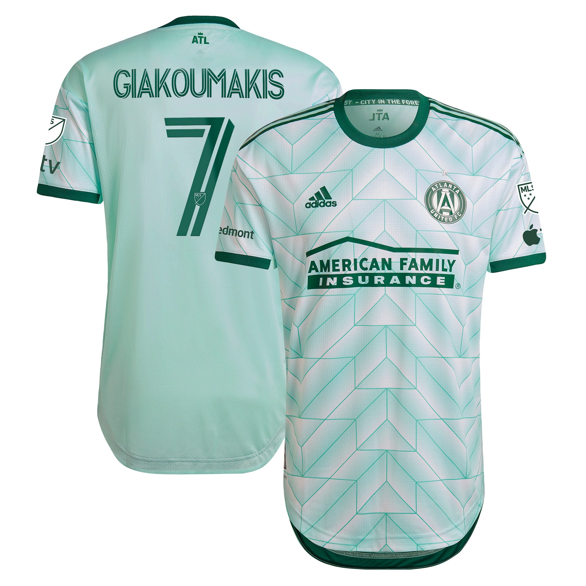 Giorgos Giakoumakis Atlanta United FC 2023 The Forest Kit Authentic Player Jersey – Mint