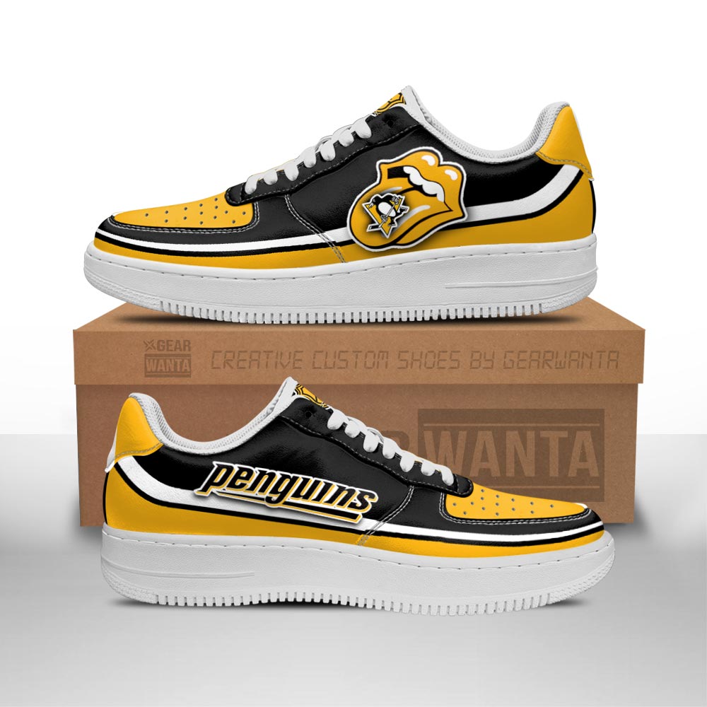 Pittsburgh Penguins Air Sneakers Custom Force Shoes Sexy Lips For Fans