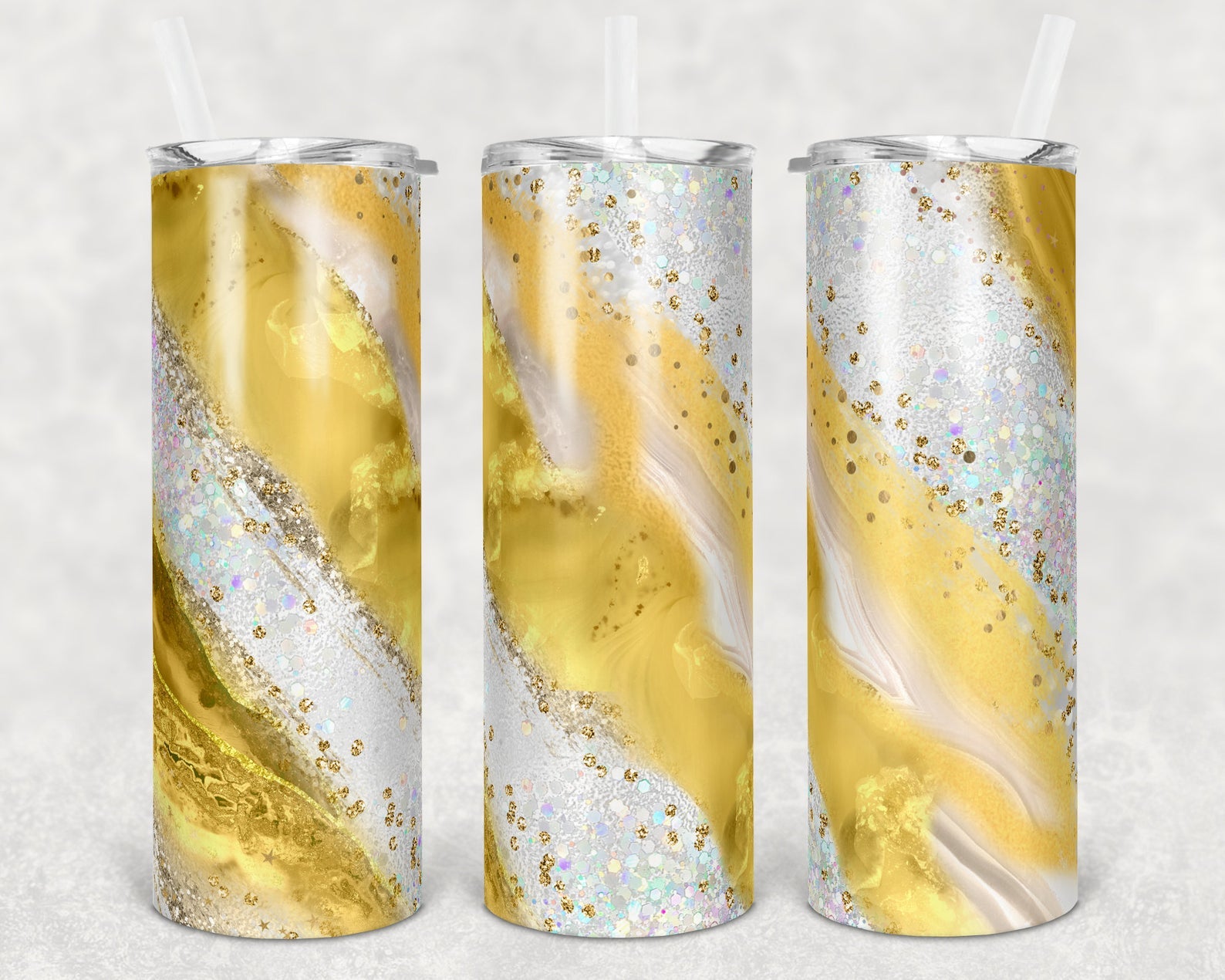 Agate Milky Way Yellow Gold 20Oz Skinny Tumbler