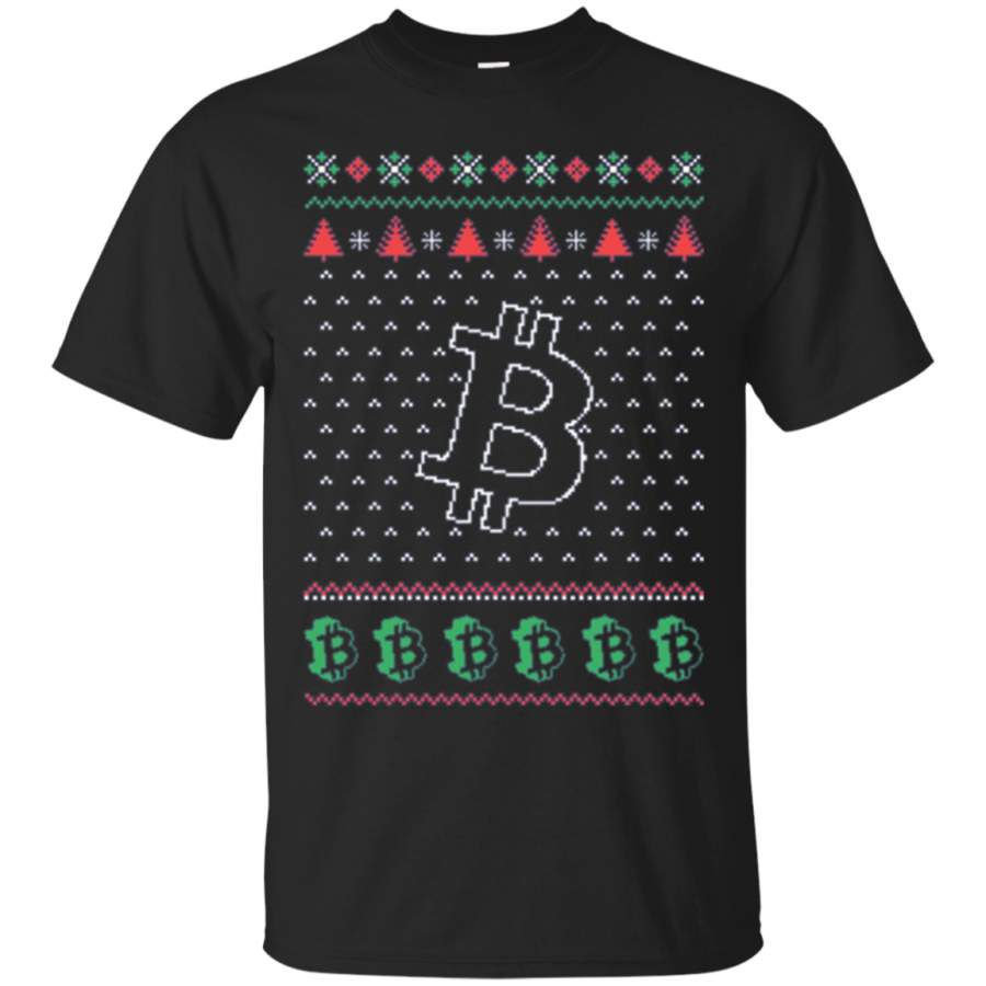 BTC Ugly Christmas Sweater Bitcoin Lover Long Sleeve T-Shirt