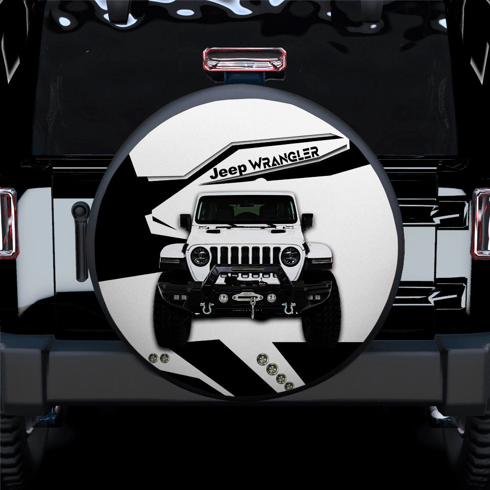 White Jeep Car Spare Tire Covers Gift For Campers