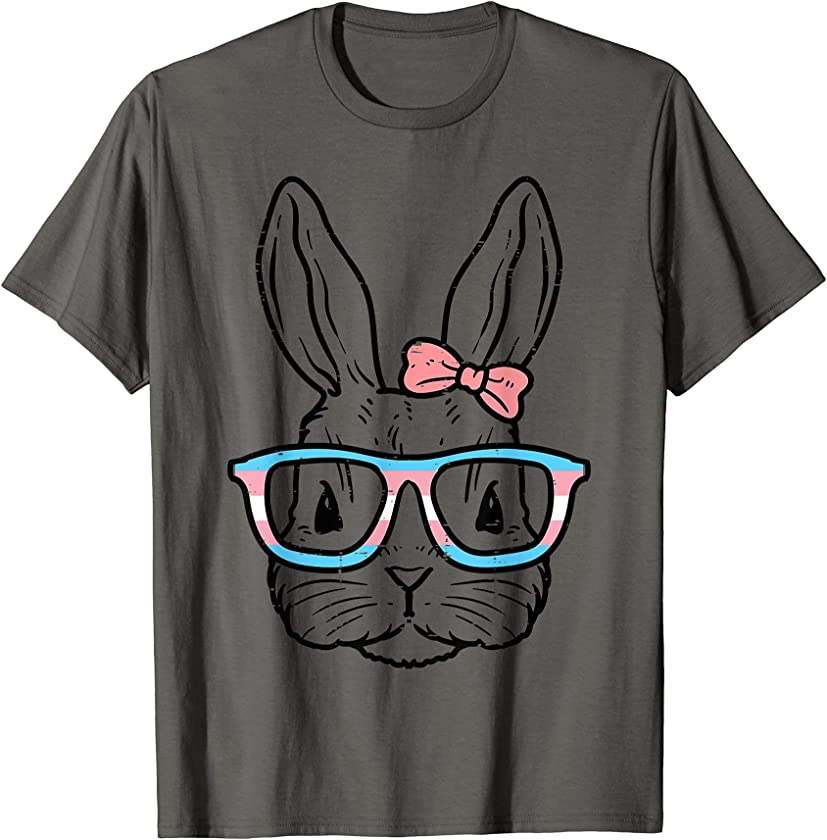 Bunny Rabbit Glasses LGBT Transsexual Transgender Tran Pride T-Shirt