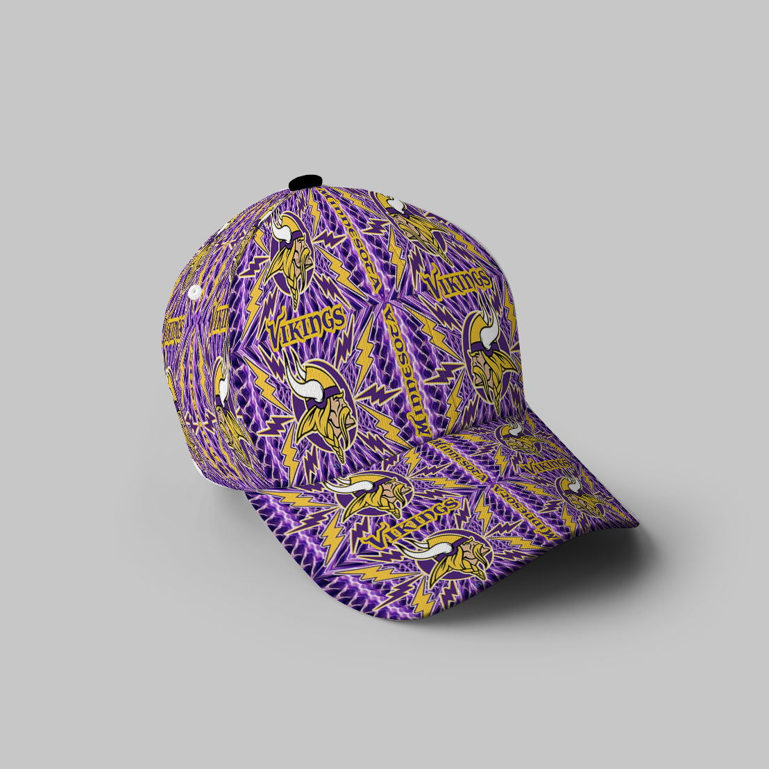 Minnesota Vikings Emblem V7 3D Printing Baseball Cap Classic Hat