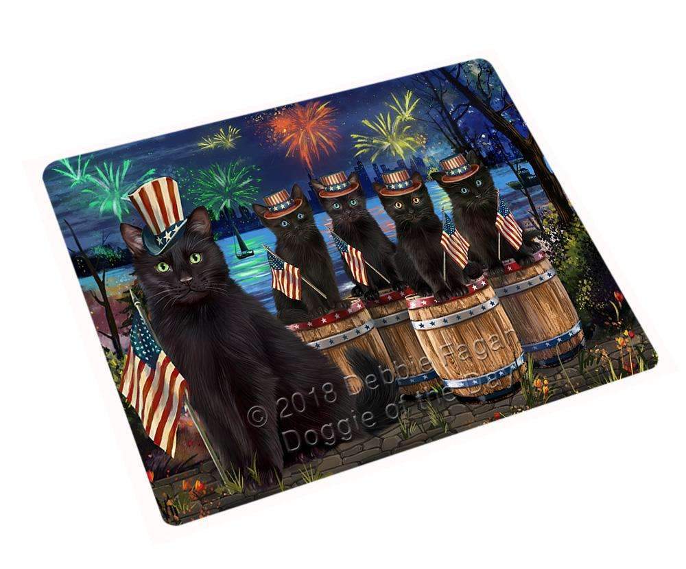 4Th Of July Independence Day Firework Black Cats Blanket Blnkt104313