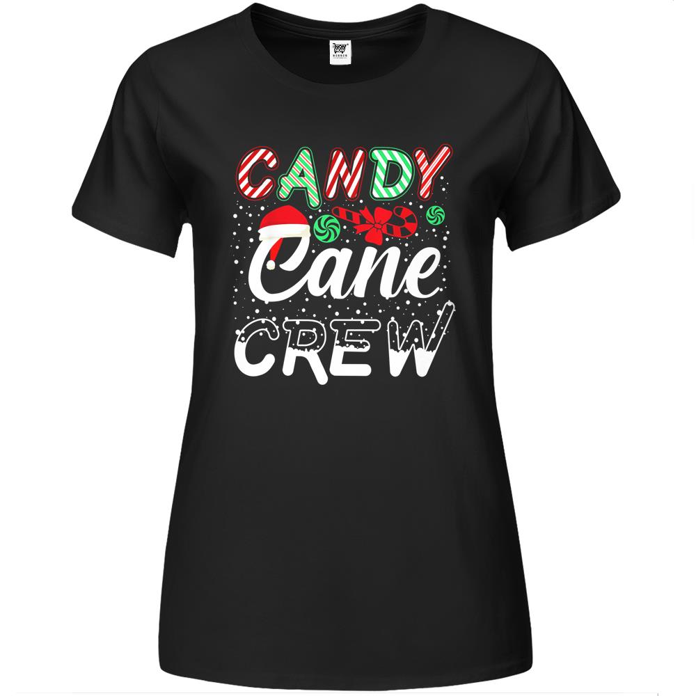 Candy Cane Crew Funny Christmas Candy Cane Costume X-Mas Premium Womens T Shirts