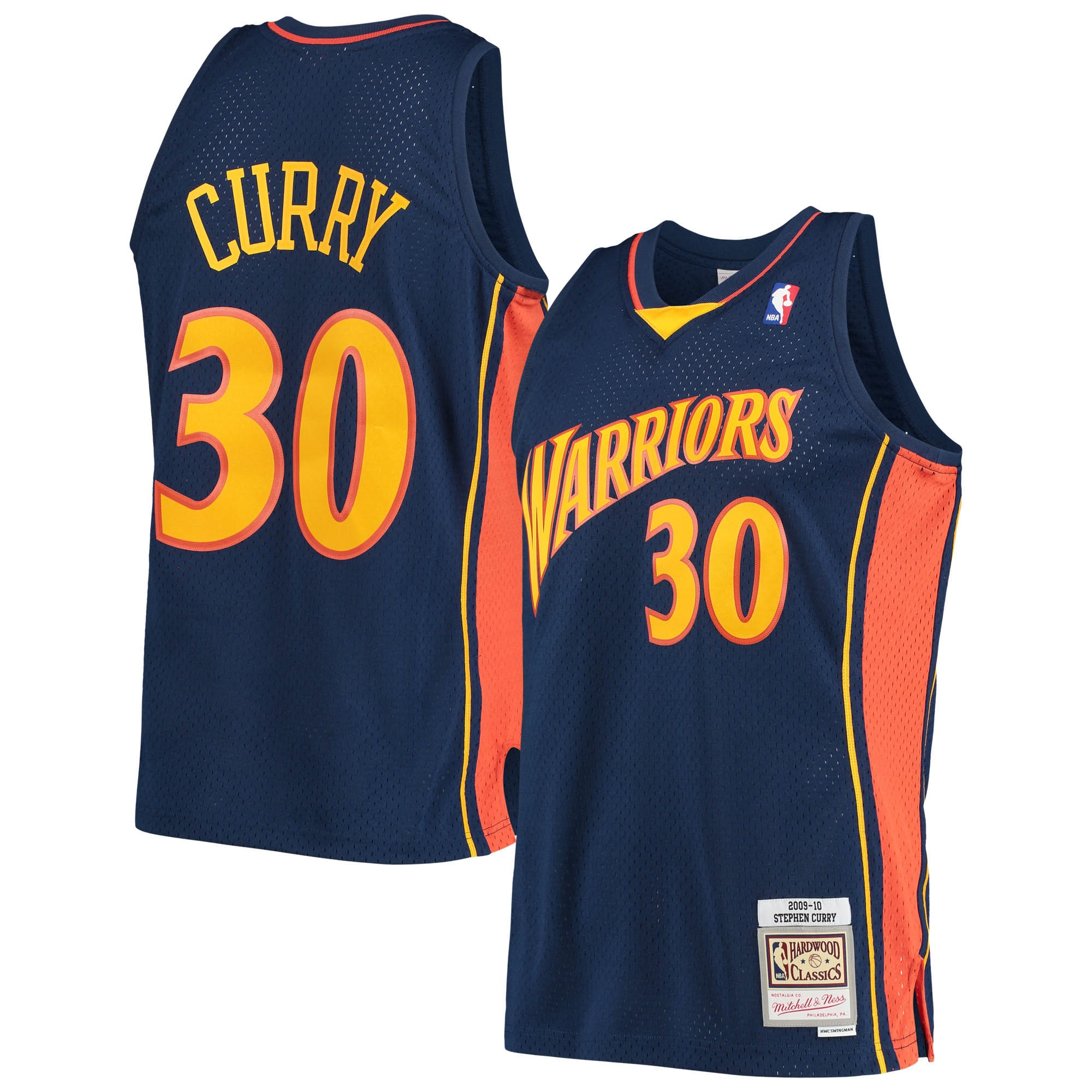 Stephen Curry Golden State Warriors Mitchell & Ness Hardwood Classics Swingman Jersey – Navy