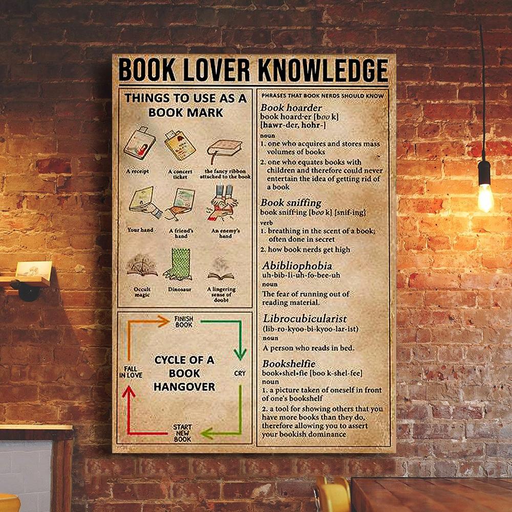 Book Lover Knowledge Book Hangover Poster Retro Poster For Room Gifts For Book Reader