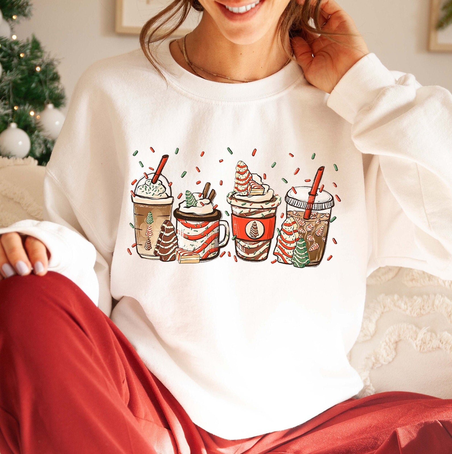 Christmas Tree Cake Coffee Sweatshirt
