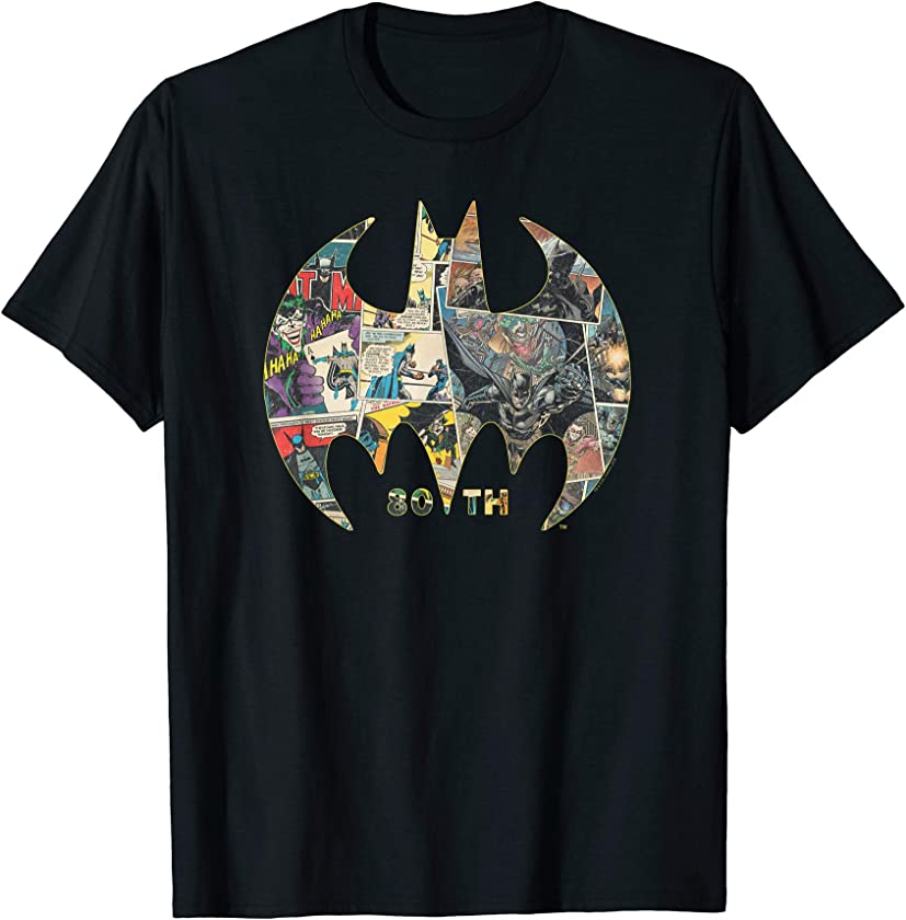 Batman 80th Anniversary Shield Logo T-Shirt