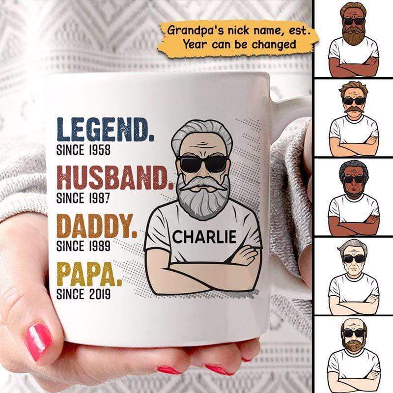 The Legend Grandpa Old Man Personalized Mug