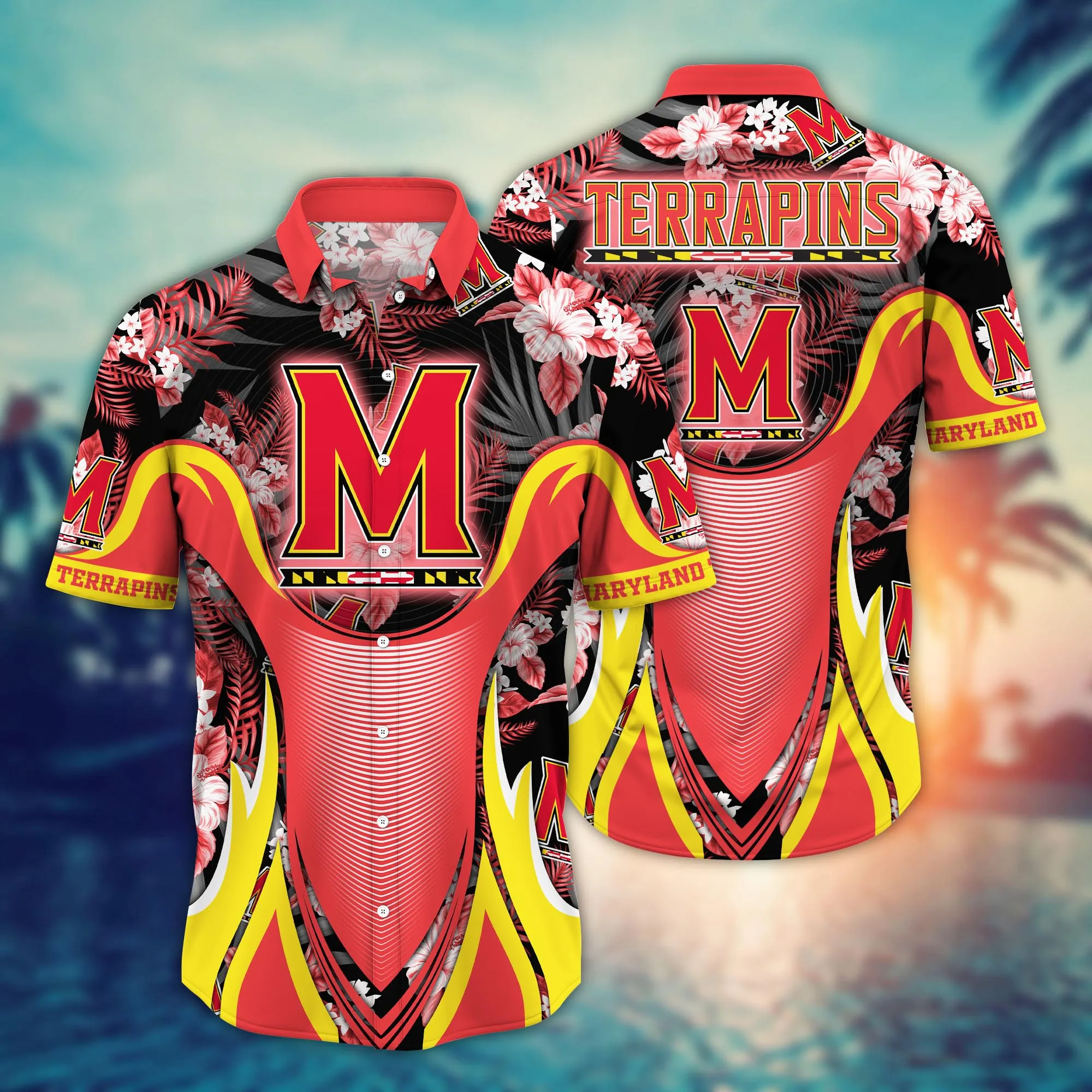 Maryland Terrapins NCAA Hawaiian Shirt Music Festivals Aloha Shirt