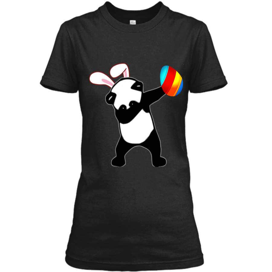 Easter Bunny Dabbing Panda Bear Tshirt Easter Egg Tee Ladies Custom