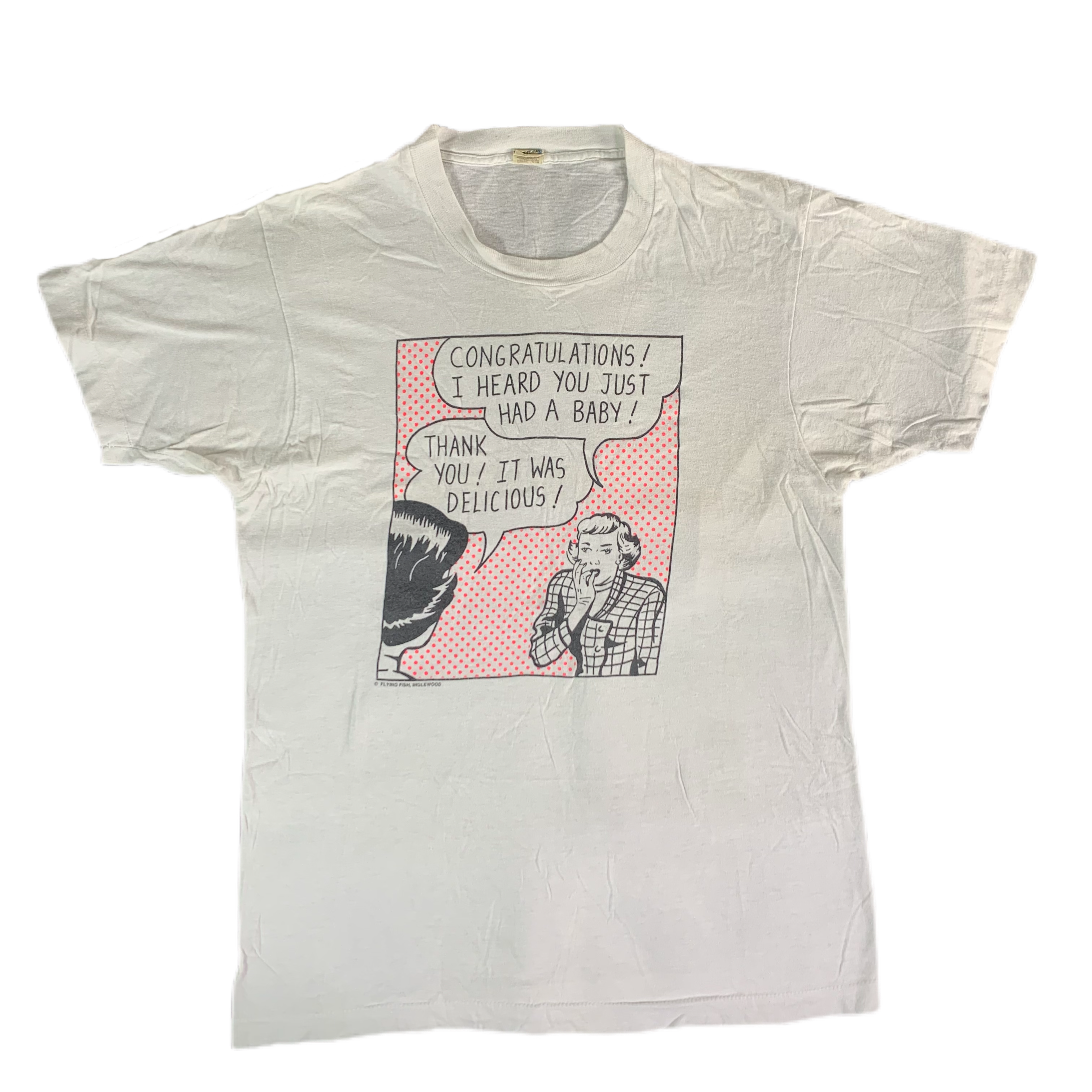 Vintage Roy Lichtenstein” I Heard You Just Had A Baby” T-Shirt