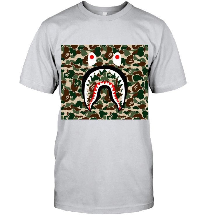 Bape Woodland Shark Shirt