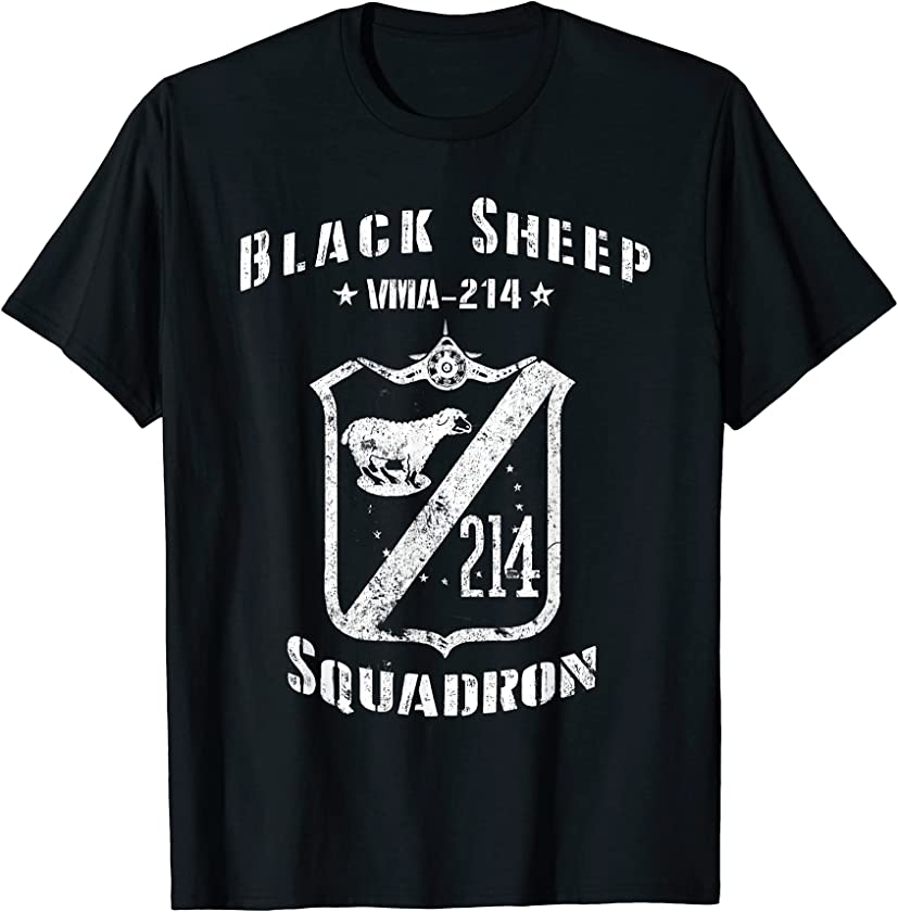 Black Sheep Squadron VMA-214 WWII Vintage T-Shirt