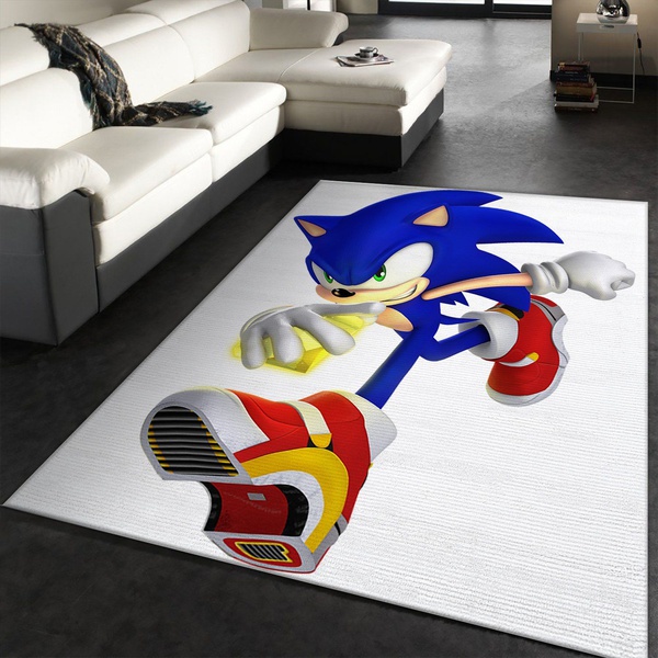 Sonic With Them Soap Shoes Area Rug, Living Room Rug, Home Decor