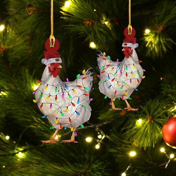 Shaped Ornament – Chicken Merry Christmas