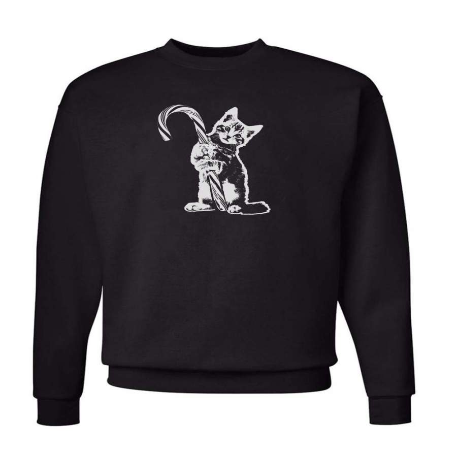 Women’s | Candy Cane Reaper Kitty | Crewneck Sweatshirt