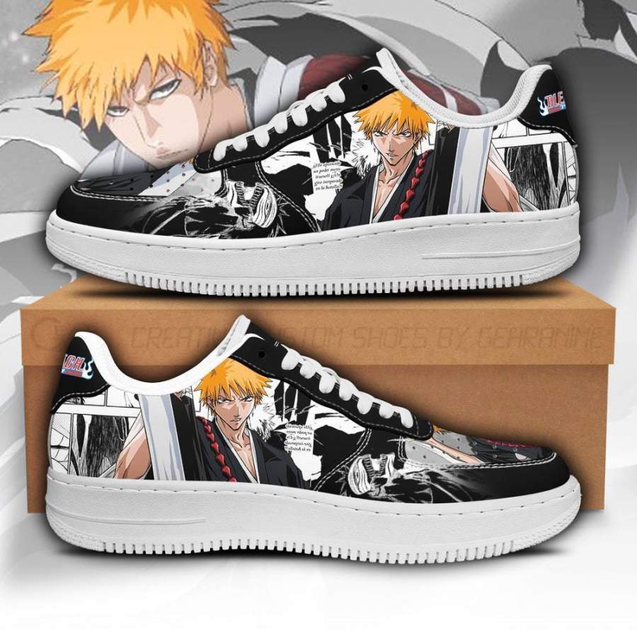 Ichigo Air Sneakers Bleach Anime Shoes Fan Gift Idea PT05