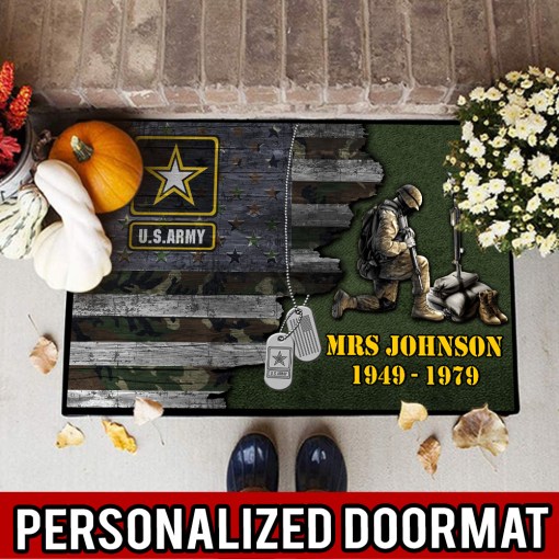 Personalized Army, Dm16, Front Door Mat, Front Door Rug, Doormat All Over Printed (6228)