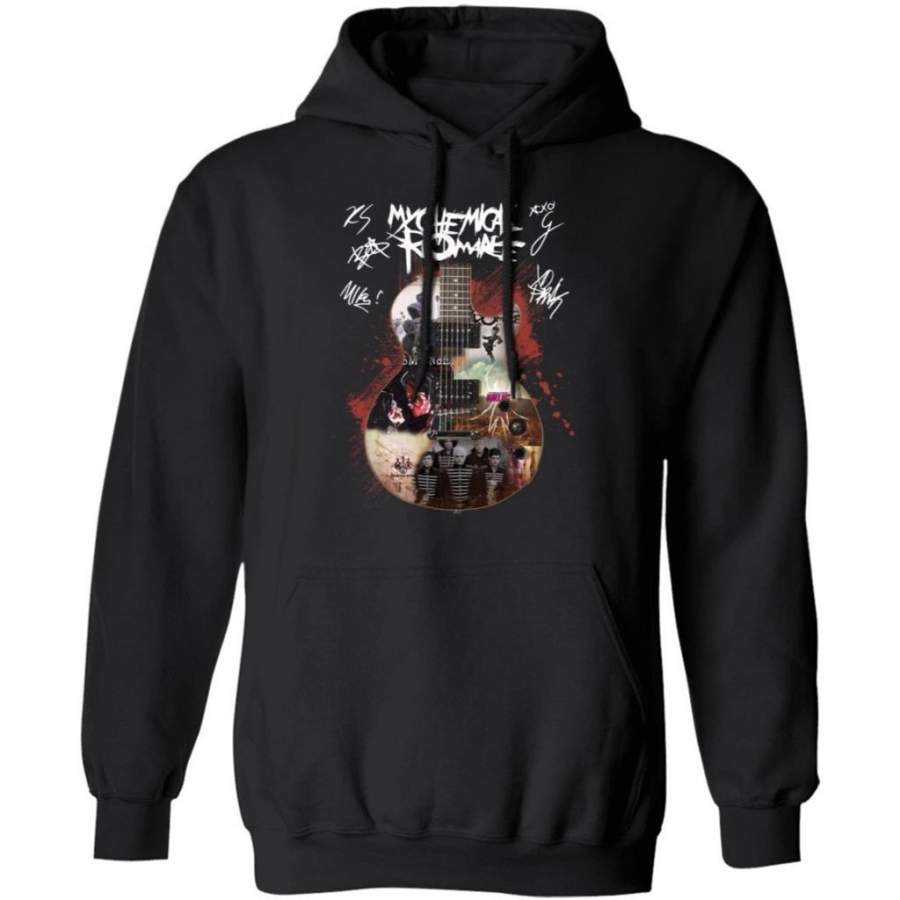 My Chemical Romance Signatures On The Guitar Hoodie Cool Gift For Fans T-Shirt