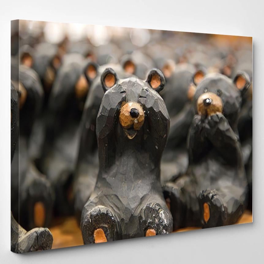 Toy Black Bear Yosemite Gift Shoe – Bear Animals Canvas Print