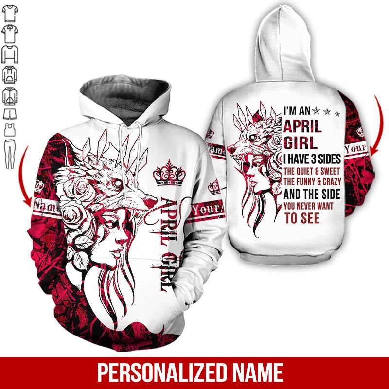 April Girl Tiger Custom Name 3D All Over Print | For Men & Women | Adult | Cn3910