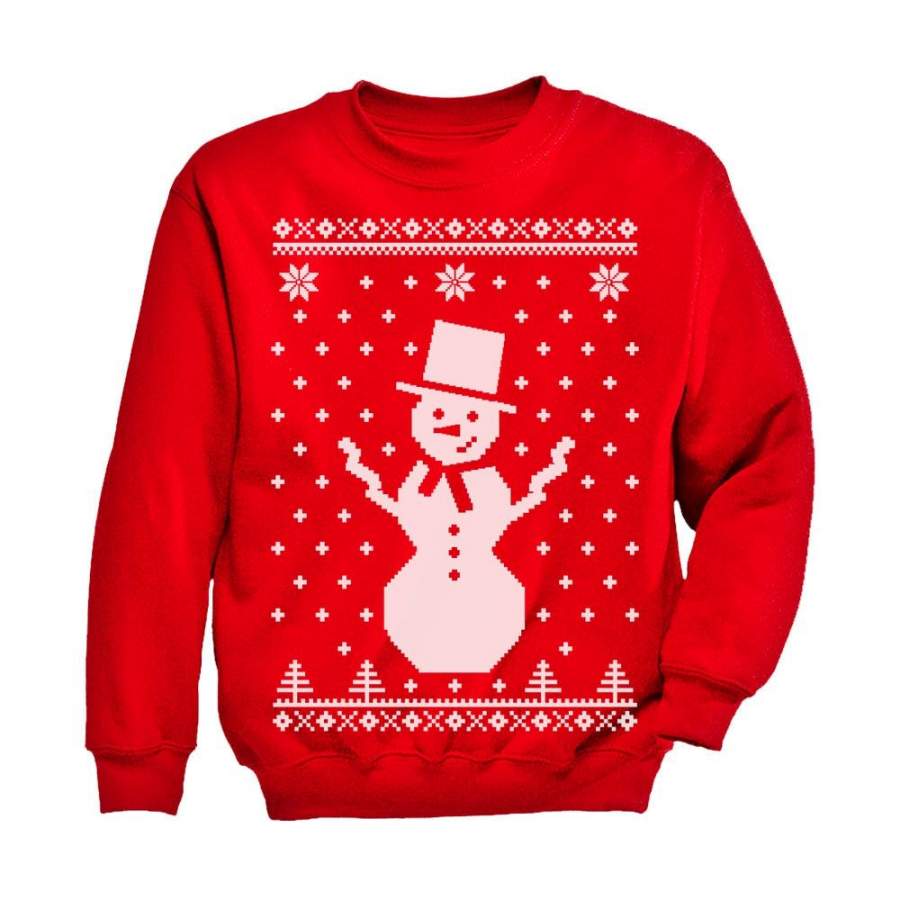 Big Snowman Ugly Christmas Sweater Holidays Cute Toddler/Kids Sweatshirt