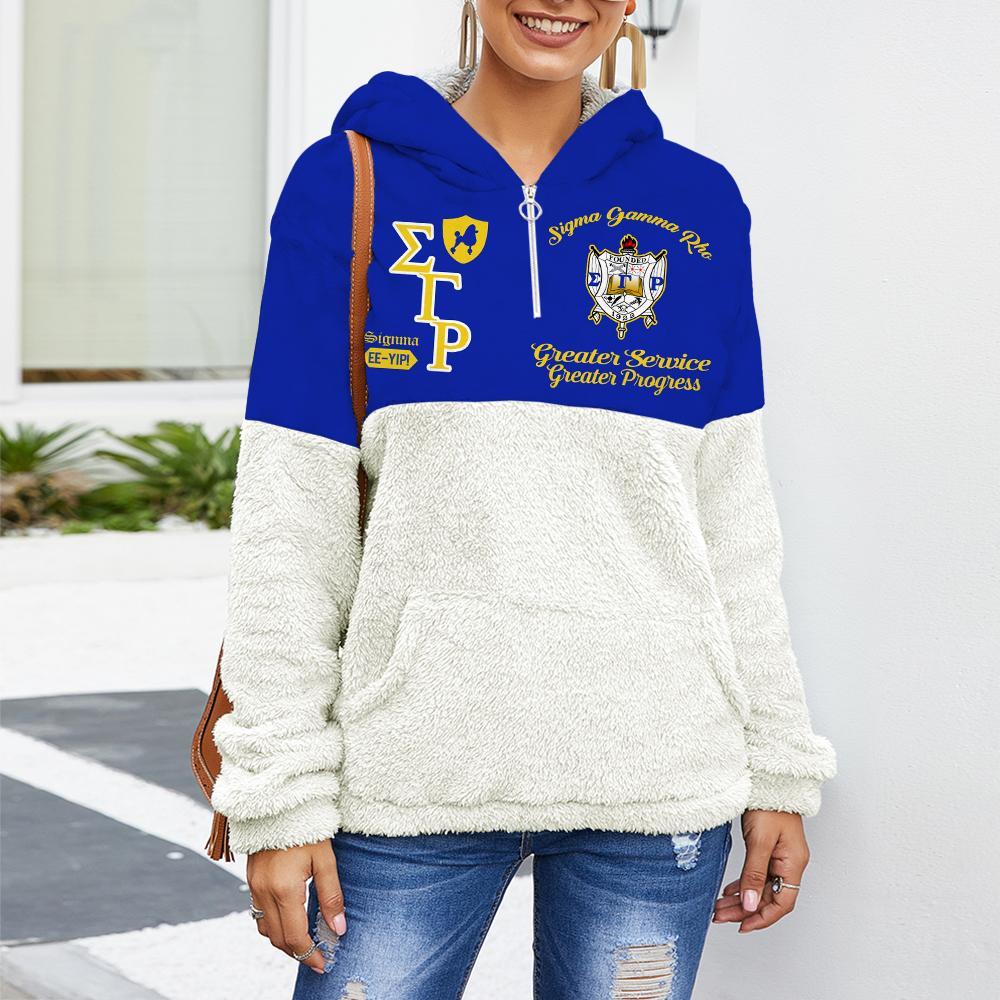 Sigma Gamma Rho Fleece Half Zipper Hoodie 1