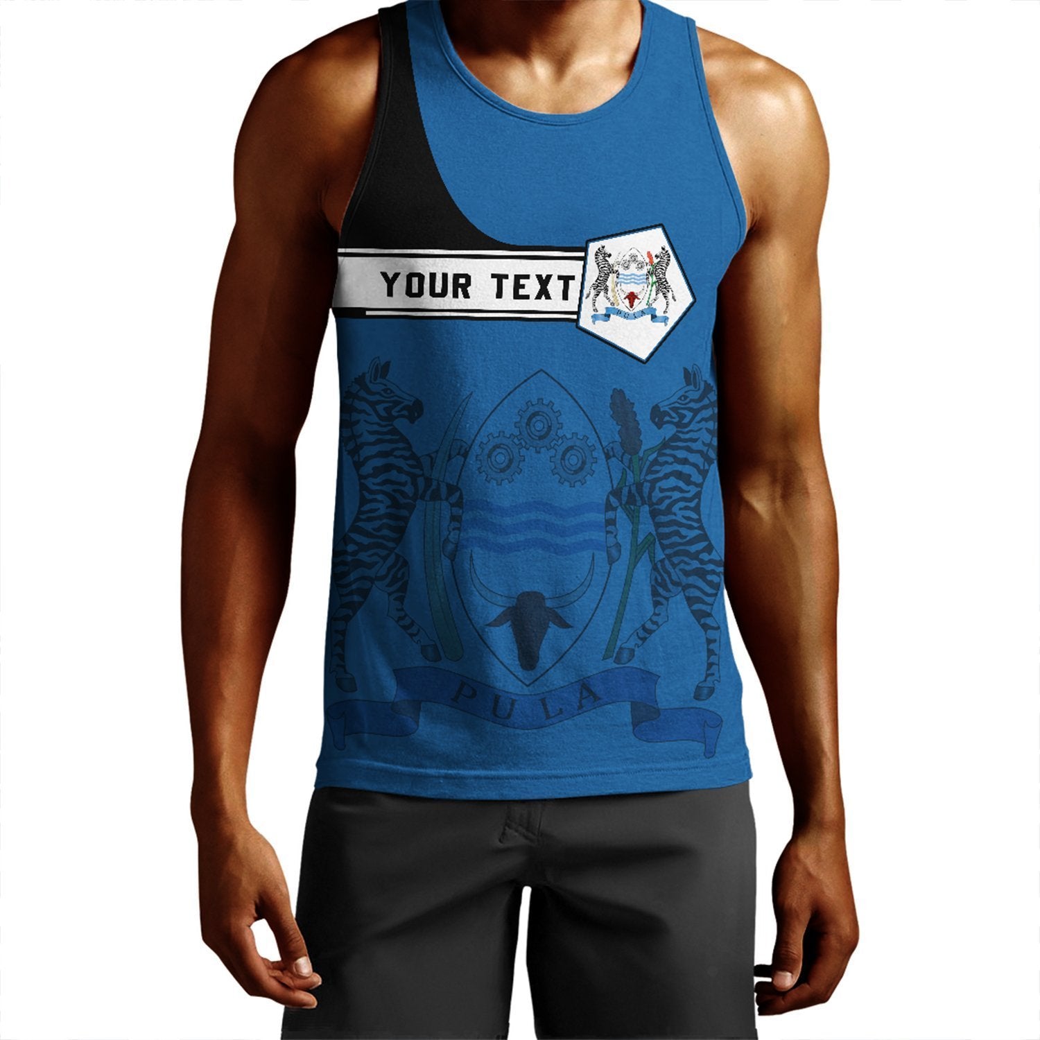 (Custom) African Tank Top – Botswana Men’S Tank Top Pentagon Style