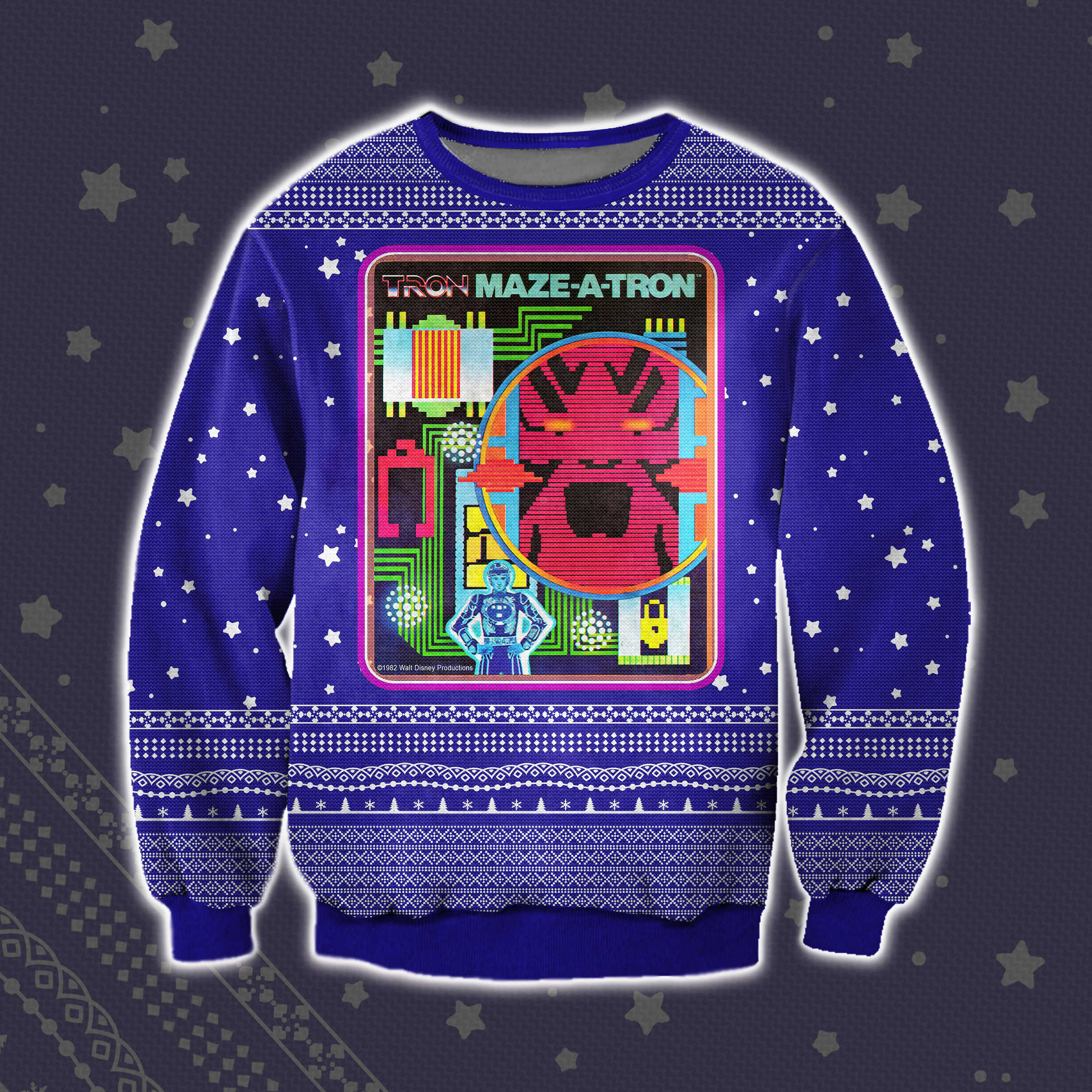 Tron The 80S Maze A Tron Ugly Christmas Sweater