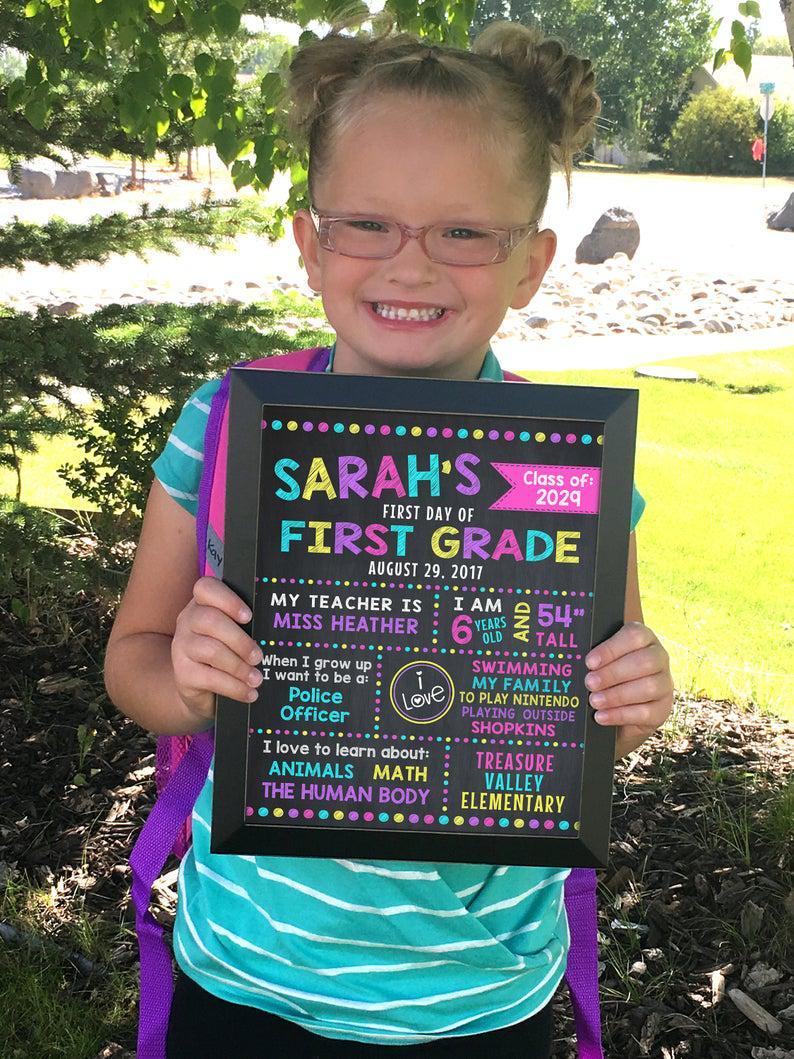 First Day Of School Sign, Back To School Poster, First Day Of School ...