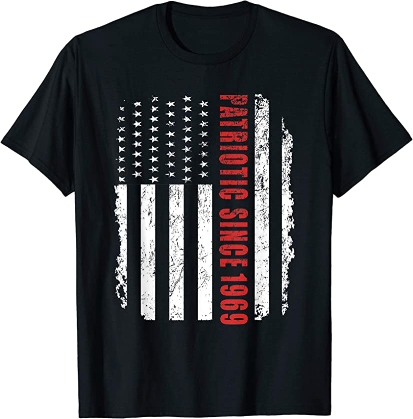 vintage us flag patriotic since 1969 50th birthday gift T-Shirt