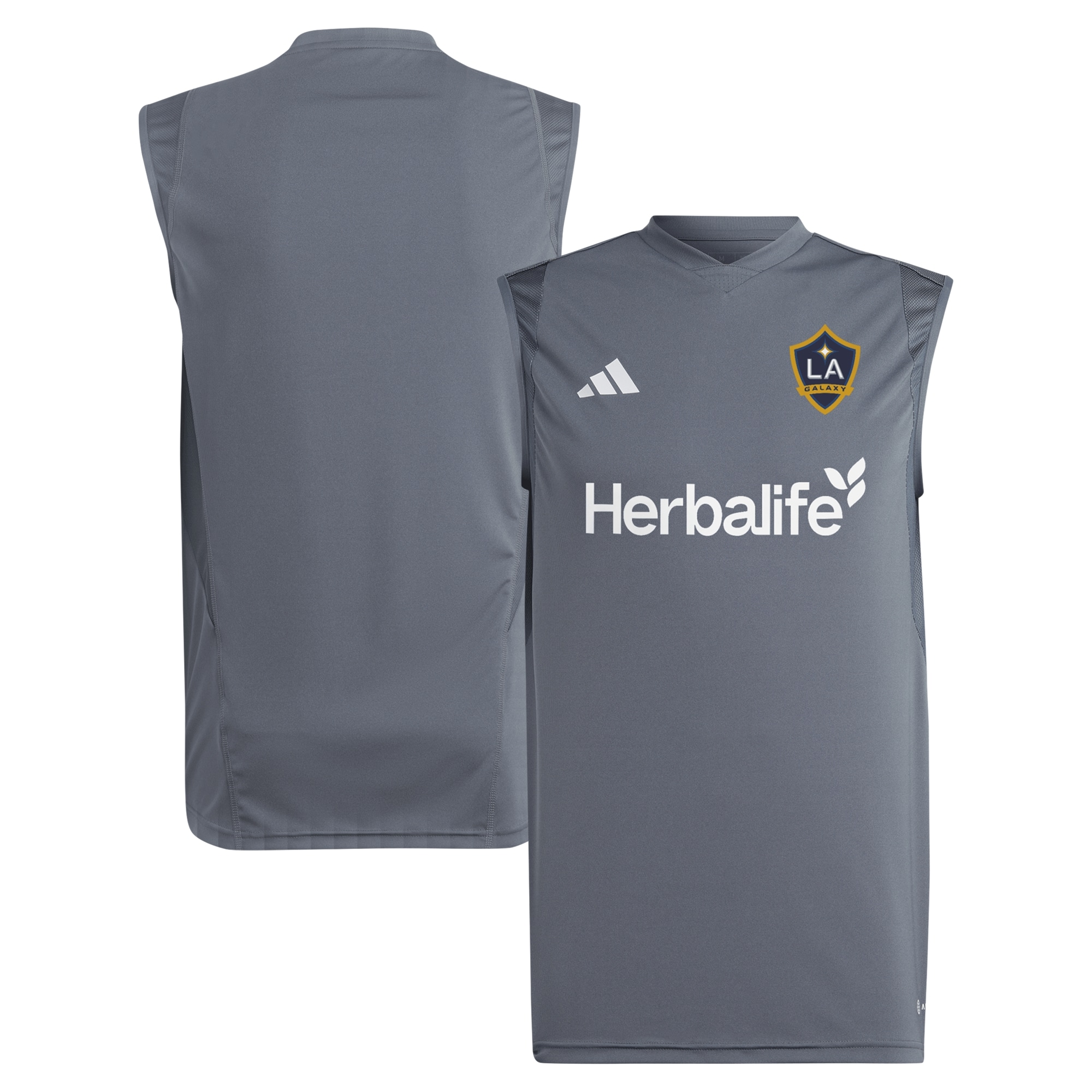 LA Galaxy 2024 Sleeveless Training Jersey – Gray