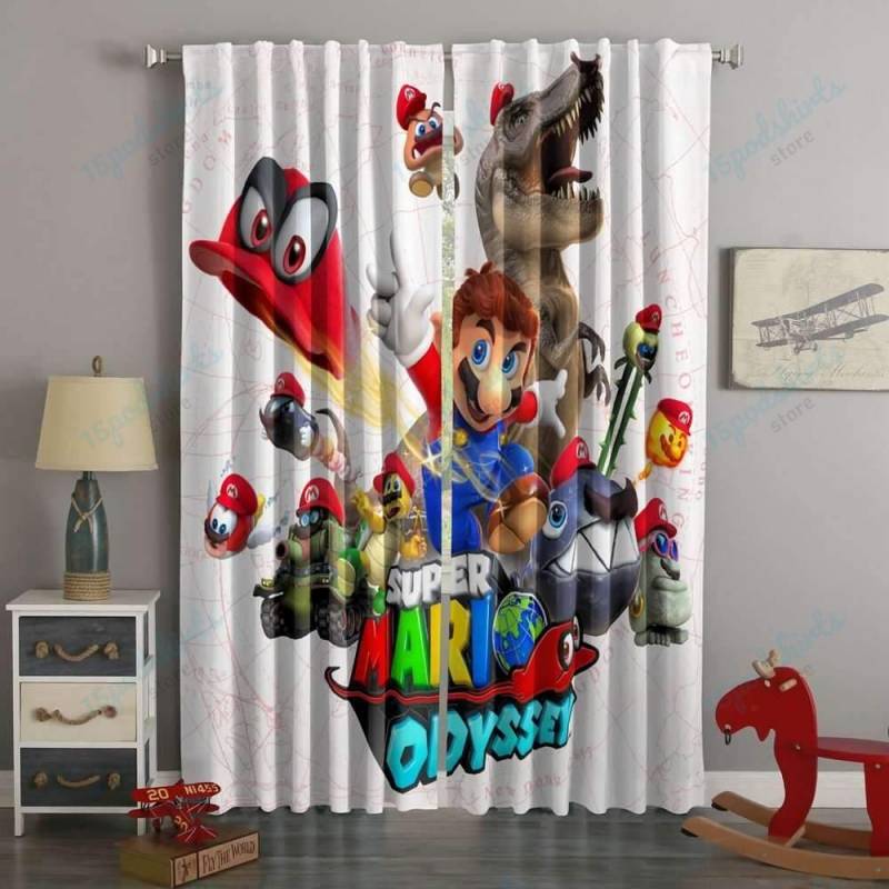 3D Printed Super Mario Odyssey Style Custom Living Room Curtains