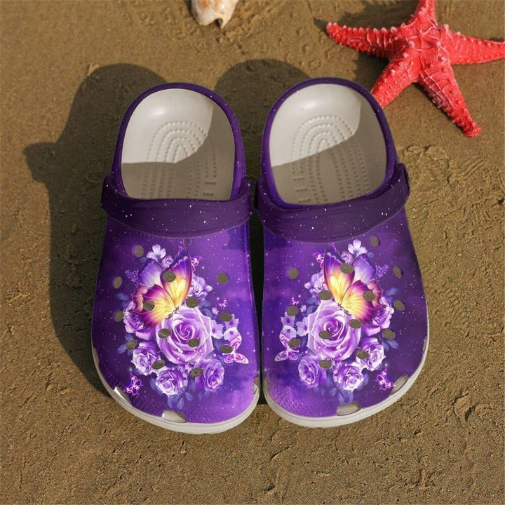 Butterfly Floral Clog Shoes