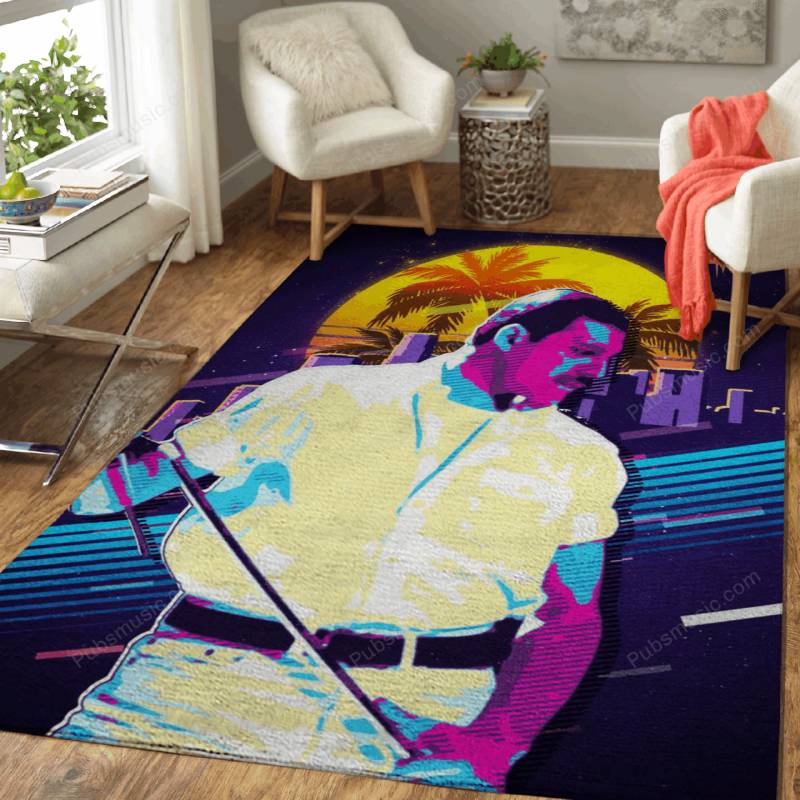 Freddie Mercury retro 80s – Freddie Art Area Rug Carpet