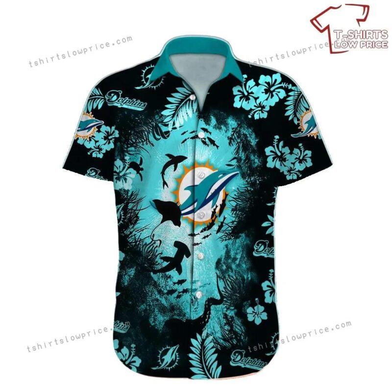 Miami Dolphins Hawaiian Shirt Nfl Football Custom Name Aloha Hawaiian Shirt