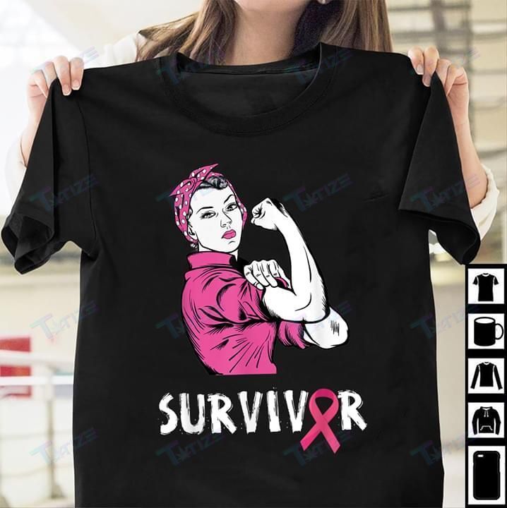 Breast Cancer Awareness Survivor Graphic Unisex T Shirt, Sweatshirt, Hoodie Size S – 5Xl