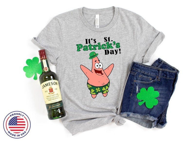 St Patrick'S Day Patrick Star Shirt Saint Patricks Day Shirt, St Paddys Day Shirt, Spongebob Shirt, Saint Patricks Day