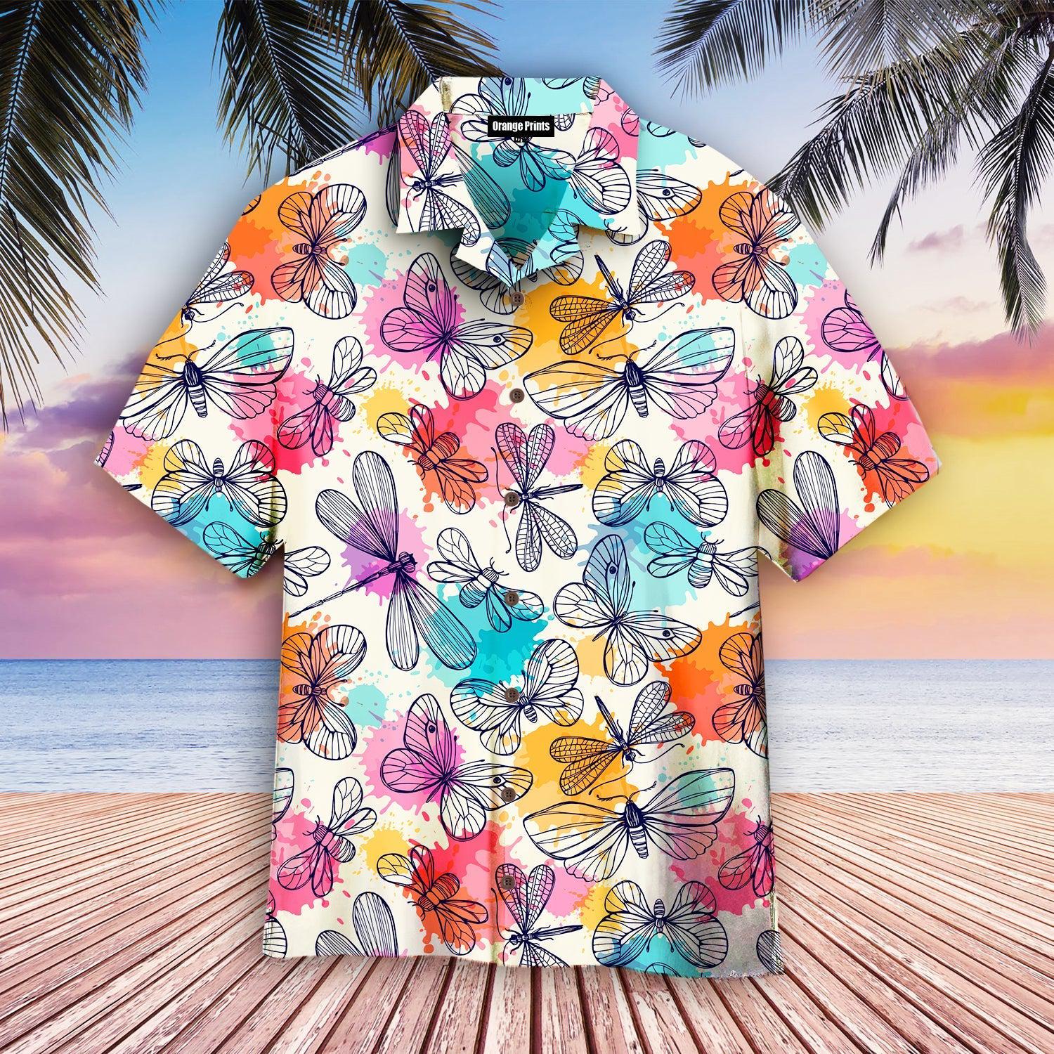 Colorful Butterflies Aloha Hawaii Shirt For Men Women Ha33707