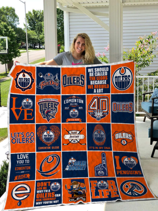 Edmonton Oilers Blanket Quilt V3 B93