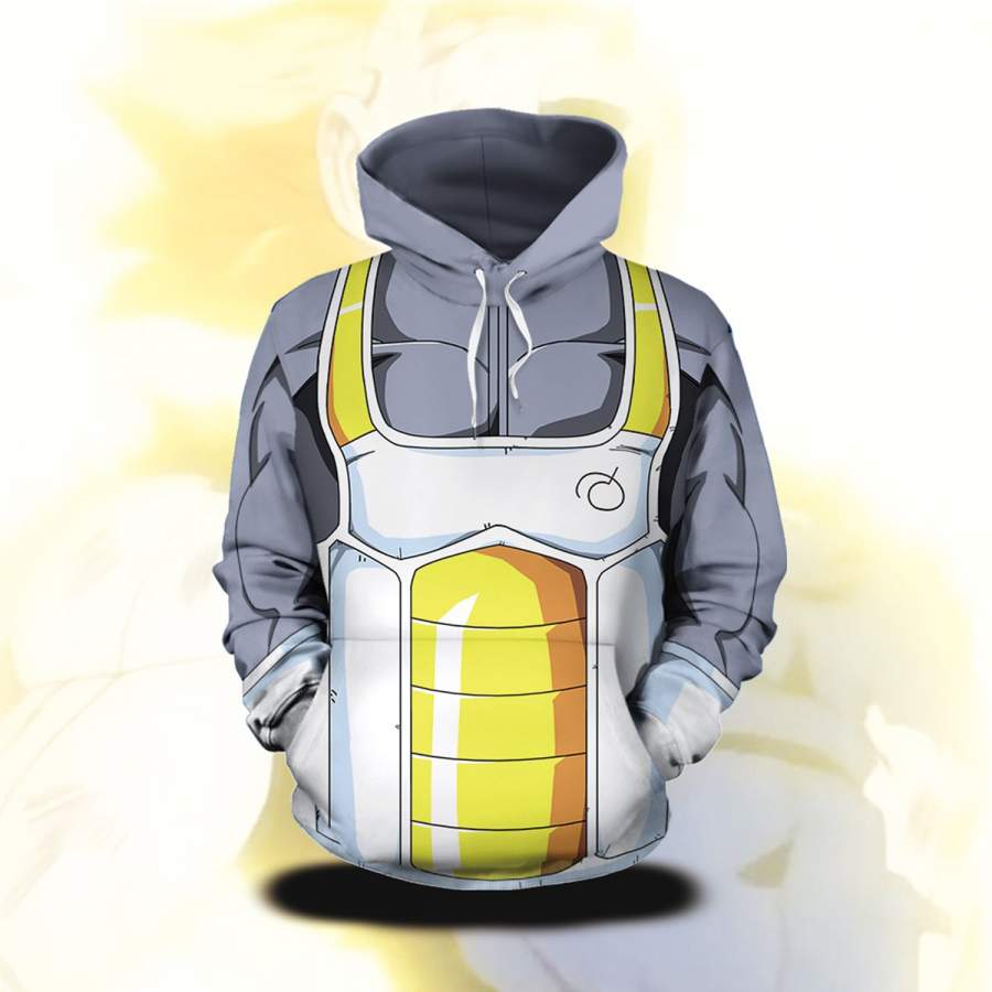 Dragon Ball Z Yellow Vegeta Cosplay 3D Hoodie